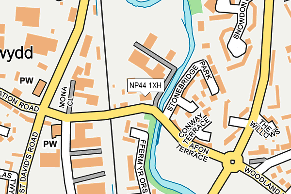 NP44 1XH map - OS OpenMap – Local (Ordnance Survey) NP44 1XH map - OS OpenMap – Local (Ordnance Survey)