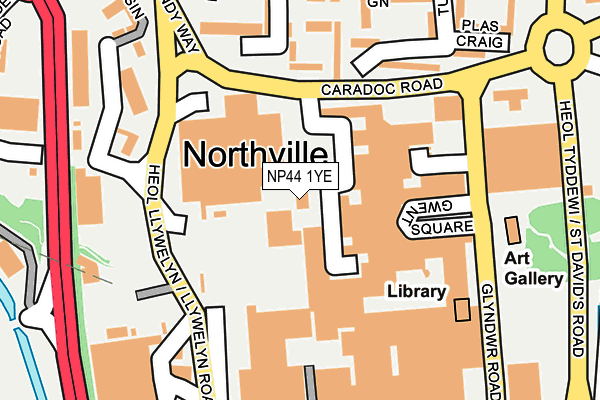 NP44 1YE map - OS OpenMap – Local (Ordnance Survey) NP44 1YE map - OS OpenMap – Local (Ordnance Survey)