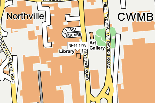NP44 1YW map - OS OpenMap – Local (Ordnance Survey) NP44 1YW map - OS OpenMap – Local (Ordnance Survey)