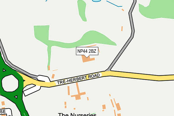 NP44 2BZ map - OS OpenMap – Local (Ordnance Survey) NP44 2BZ map - OS OpenMap – Local (Ordnance Survey)