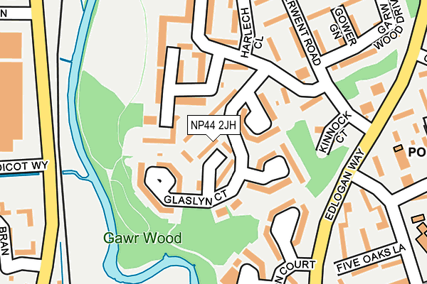 NP44 2JH map - OS OpenMap – Local (Ordnance Survey) NP44 2JH map - OS OpenMap – Local (Ordnance Survey)