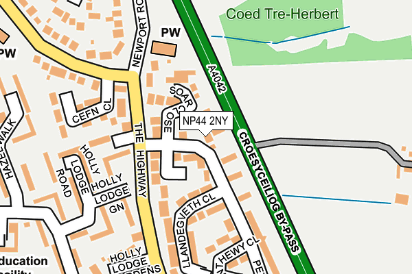 NP44 2NY map - OS OpenMap – Local (Ordnance Survey) NP44 2NY map - OS OpenMap – Local (Ordnance Survey)