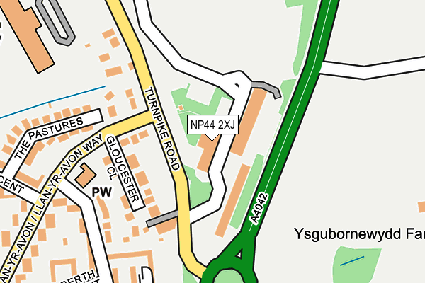 NP44 2XJ map - OS OpenMap – Local (Ordnance Survey) NP44 2XJ map - OS OpenMap – Local (Ordnance Survey)