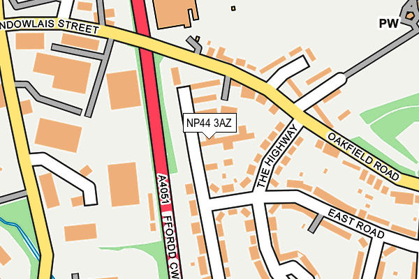 NP44 3AZ map - OS OpenMap – Local (Ordnance Survey) NP44 3AZ map - OS OpenMap – Local (Ordnance Survey)