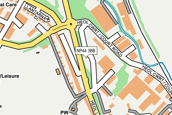 NP44 3BB map - OS OpenMap – Local (Ordnance Survey) NP44 3BB map - OS OpenMap – Local (Ordnance Survey)