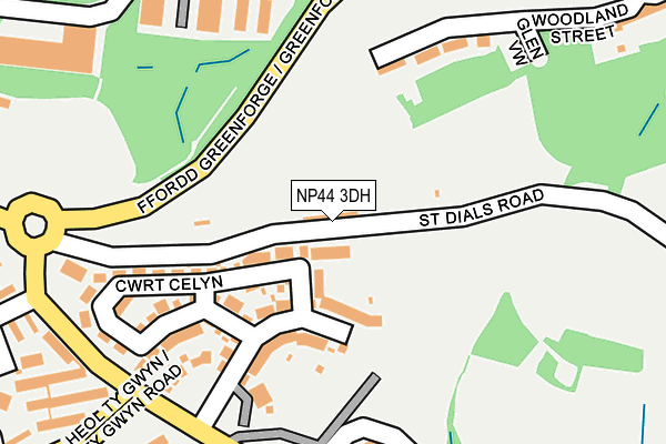 NP44 3DH map - OS OpenMap – Local (Ordnance Survey) NP44 3DH map - OS OpenMap – Local (Ordnance Survey)