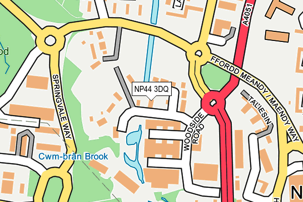 NP44 3DQ map - OS OpenMap – Local (Ordnance Survey) NP44 3DQ map - OS OpenMap – Local (Ordnance Survey)