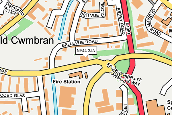 NP44 3JA map - OS OpenMap – Local (Ordnance Survey) NP44 3JA map - OS OpenMap – Local (Ordnance Survey)