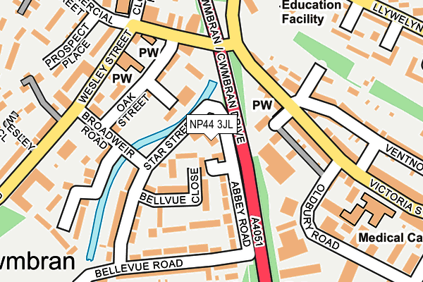 NP44 3JL map - OS OpenMap – Local (Ordnance Survey) NP44 3JL map - OS OpenMap – Local (Ordnance Survey)