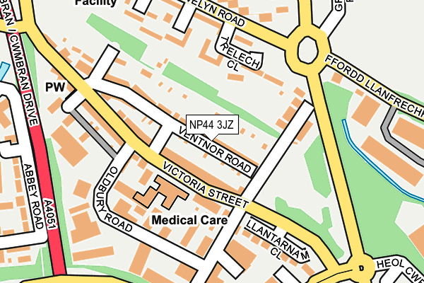 NP44 3JZ map - OS OpenMap – Local (Ordnance Survey) NP44 3JZ map - OS OpenMap – Local (Ordnance Survey)