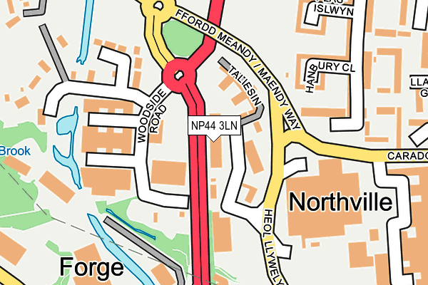 NP44 3LN map - OS OpenMap – Local (Ordnance Survey) NP44 3LN map - OS OpenMap – Local (Ordnance Survey)