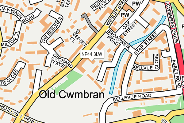 NP44 3LW map - OS OpenMap – Local (Ordnance Survey) NP44 3LW map - OS OpenMap – Local (Ordnance Survey)