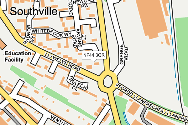 NP44 3QR map - OS OpenMap – Local (Ordnance Survey) NP44 3QR map - OS OpenMap – Local (Ordnance Survey)