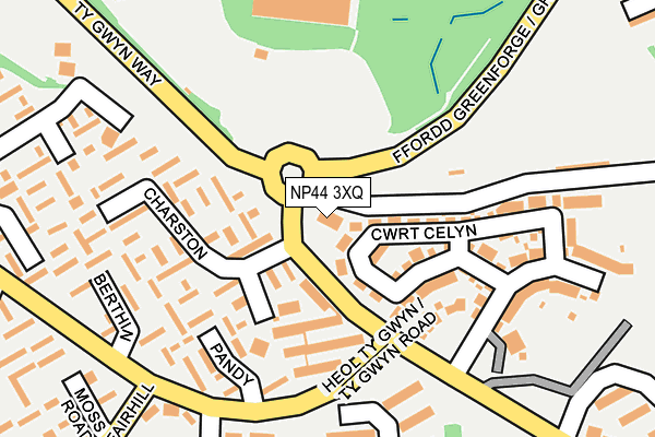 NP44 3XQ map - OS OpenMap – Local (Ordnance Survey) NP44 3XQ map - OS OpenMap – Local (Ordnance Survey)