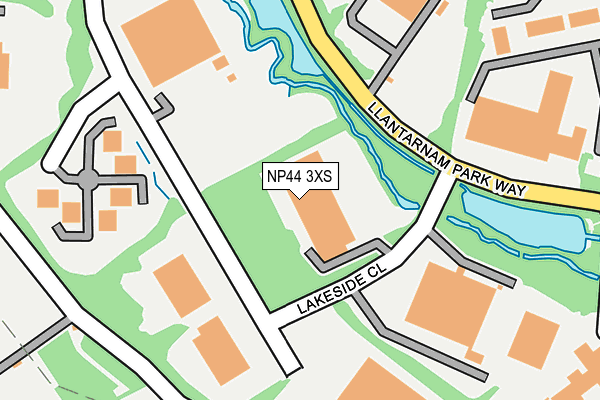 NP44 3XS map - OS OpenMap – Local (Ordnance Survey) NP44 3XS map - OS OpenMap – Local (Ordnance Survey)