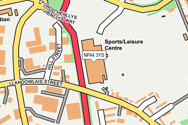 NP44 3YS map - OS OpenMap – Local (Ordnance Survey) NP44 3YS map - OS OpenMap – Local (Ordnance Survey)