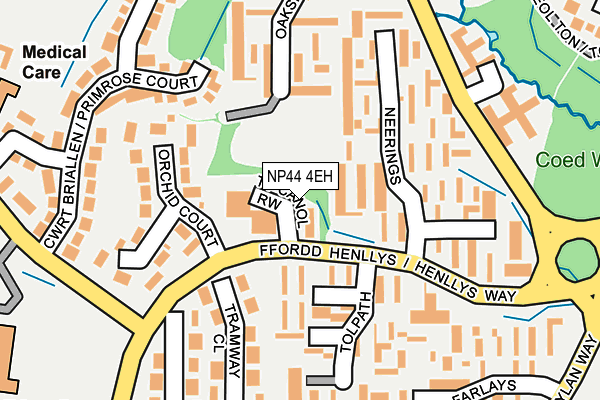 NP44 4EH map - OS OpenMap – Local (Ordnance Survey) NP44 4EH map - OS OpenMap – Local (Ordnance Survey)