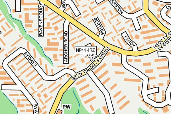 NP44 4RZ map - OS OpenMap – Local (Ordnance Survey) NP44 4RZ map - OS OpenMap – Local (Ordnance Survey)