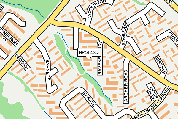 NP44 4SQ map - OS OpenMap – Local (Ordnance Survey) NP44 4SQ map - OS OpenMap – Local (Ordnance Survey)