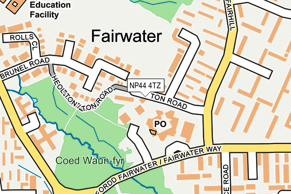NP44 4TZ map - OS OpenMap – Local (Ordnance Survey) NP44 4TZ map - OS OpenMap – Local (Ordnance Survey)