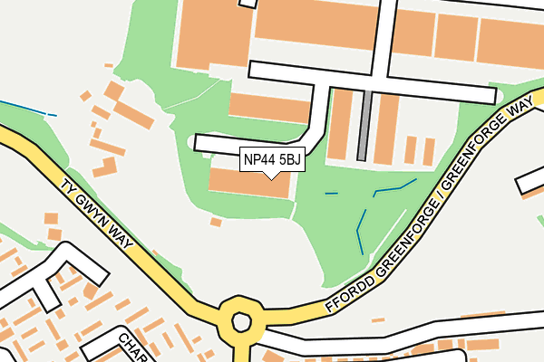 NP44 5BJ map - OS OpenMap – Local (Ordnance Survey) NP44 5BJ map - OS OpenMap – Local (Ordnance Survey)