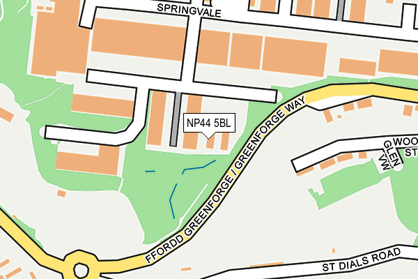 NP44 5BL map - OS OpenMap – Local (Ordnance Survey) NP44 5BL map - OS OpenMap – Local (Ordnance Survey)