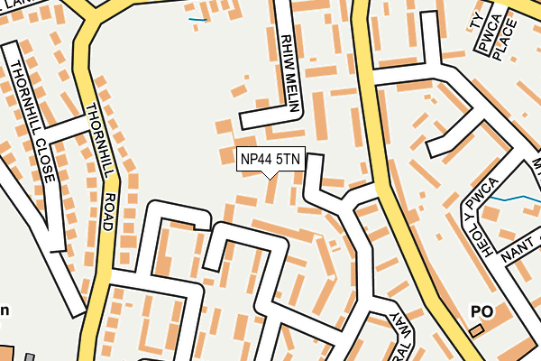 NP44 5TN map - OS OpenMap – Local (Ordnance Survey) NP44 5TN map - OS OpenMap – Local (Ordnance Survey)