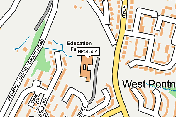 NP44 5UA map - OS OpenMap – Local (Ordnance Survey) NP44 5UA map - OS OpenMap – Local (Ordnance Survey)