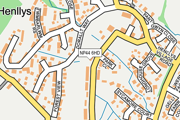 NP44 6HD map - OS OpenMap – Local (Ordnance Survey) NP44 6HD map - OS OpenMap – Local (Ordnance Survey)