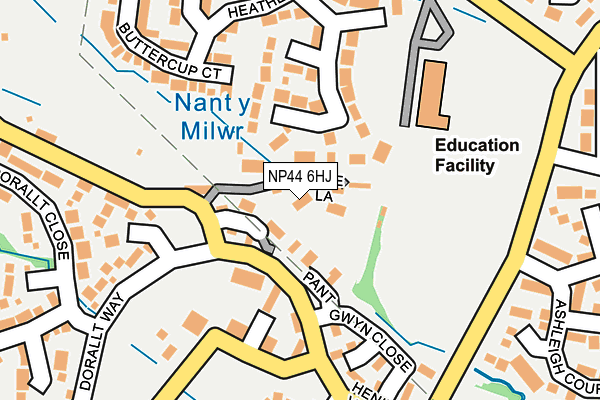 NP44 6HJ map - OS OpenMap – Local (Ordnance Survey) NP44 6HJ map - OS OpenMap – Local (Ordnance Survey)