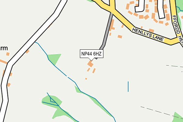 NP44 6HZ map - OS OpenMap – Local (Ordnance Survey) NP44 6HZ map - OS OpenMap – Local (Ordnance Survey)