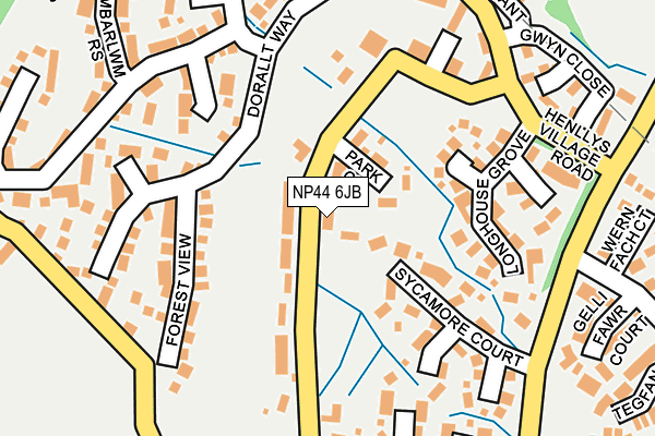 NP44 6JB map - OS OpenMap – Local (Ordnance Survey) NP44 6JB map - OS OpenMap – Local (Ordnance Survey)