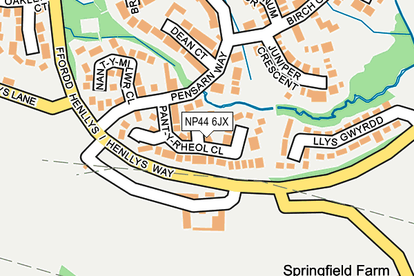 NP44 6JX map - OS OpenMap – Local (Ordnance Survey) NP44 6JX map - OS OpenMap – Local (Ordnance Survey)