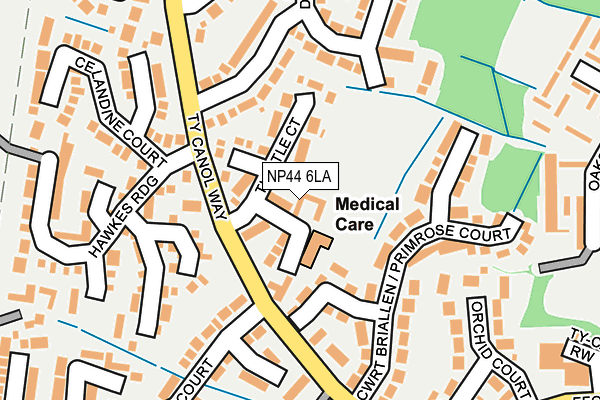 NP44 6LA map - OS OpenMap – Local (Ordnance Survey) NP44 6LA map - OS OpenMap – Local (Ordnance Survey)
