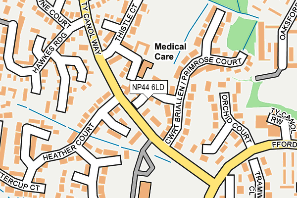 NP44 6LD map - OS OpenMap – Local (Ordnance Survey) NP44 6LD map - OS OpenMap – Local (Ordnance Survey)