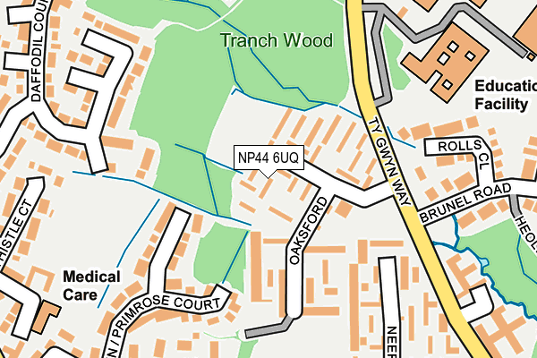 NP44 6UQ map - OS OpenMap – Local (Ordnance Survey) NP44 6UQ map - OS OpenMap – Local (Ordnance Survey)