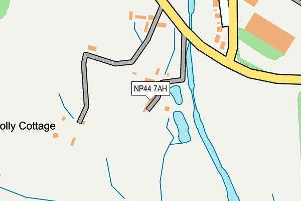 NP44 7AH map - OS OpenMap – Local (Ordnance Survey) NP44 7AH map - OS OpenMap – Local (Ordnance Survey)