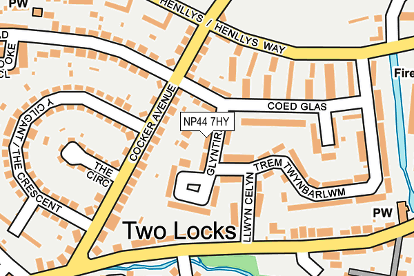 NP44 7HY map - OS OpenMap – Local (Ordnance Survey) NP44 7HY map - OS OpenMap – Local (Ordnance Survey)