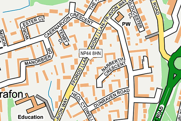 NP44 8HN map - OS OpenMap – Local (Ordnance Survey) NP44 8HN map - OS OpenMap – Local (Ordnance Survey)