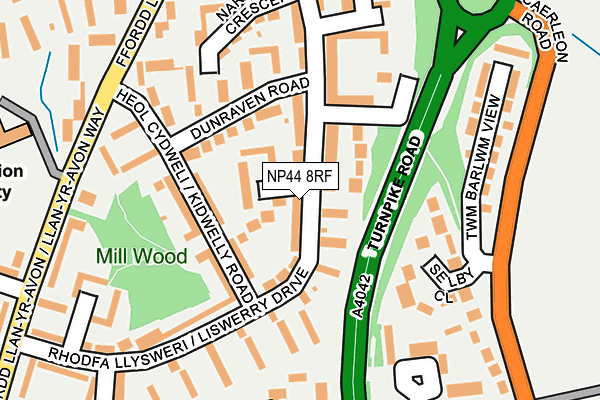 NP44 8RF map - OS OpenMap – Local (Ordnance Survey) NP44 8RF map - OS OpenMap – Local (Ordnance Survey)