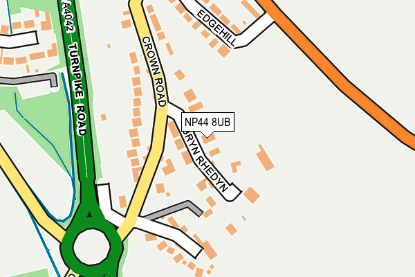 NP44 8UB map - OS OpenMap – Local (Ordnance Survey) NP44 8UB map - OS OpenMap – Local (Ordnance Survey)