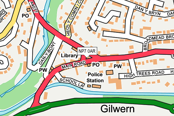 NP7 0AR map - OS OpenMap – Local (Ordnance Survey) NP7 0AR map - OS OpenMap – Local (Ordnance Survey)
