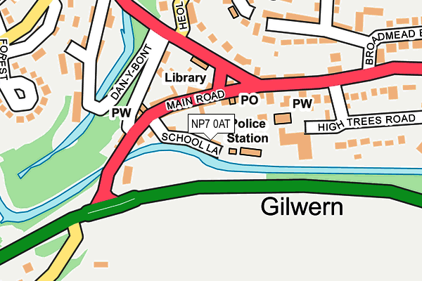 NP7 0AT map - OS OpenMap – Local (Ordnance Survey) NP7 0AT map - OS OpenMap – Local (Ordnance Survey)