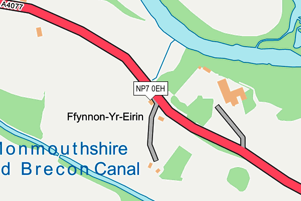 NP7 0EH map - OS OpenMap – Local (Ordnance Survey) NP7 0EH map - OS OpenMap – Local (Ordnance Survey)