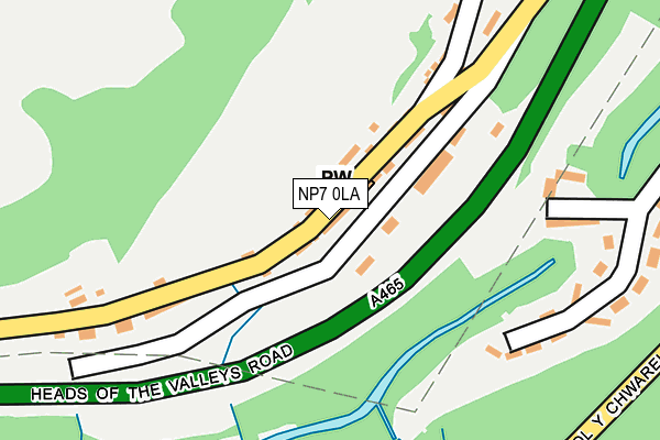 NP7 0LA map - OS OpenMap – Local (Ordnance Survey) NP7 0LA map - OS OpenMap – Local (Ordnance Survey)
