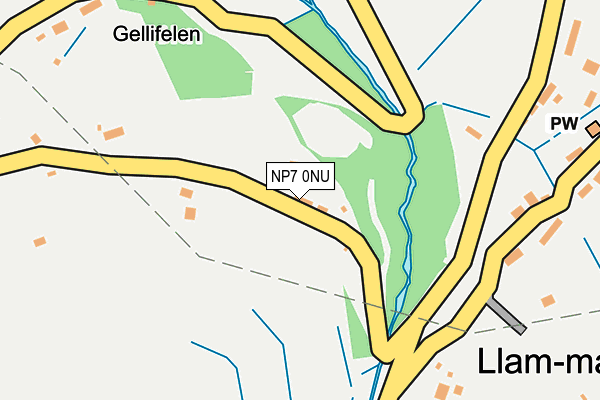 NP7 0NU map - OS OpenMap – Local (Ordnance Survey) NP7 0NU map - OS OpenMap – Local (Ordnance Survey)