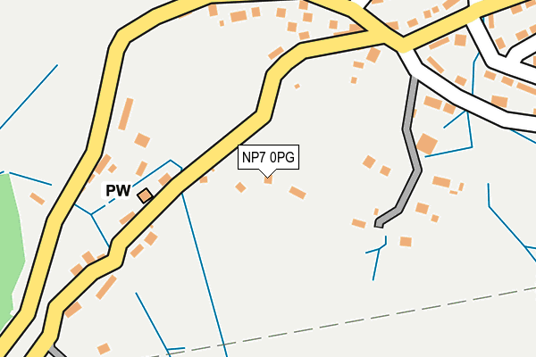 NP7 0PG map - OS OpenMap – Local (Ordnance Survey) NP7 0PG map - OS OpenMap – Local (Ordnance Survey)