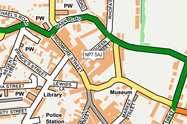 NP7 5AJ map - OS OpenMap – Local (Ordnance Survey) NP7 5AJ map - OS OpenMap – Local (Ordnance Survey)