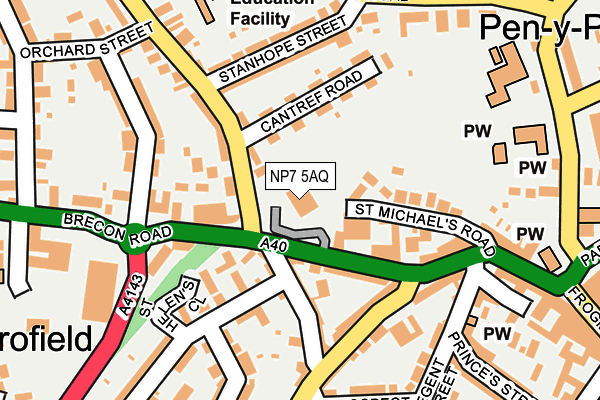 NP7 5AQ map - OS OpenMap – Local (Ordnance Survey) NP7 5AQ map - OS OpenMap – Local (Ordnance Survey)