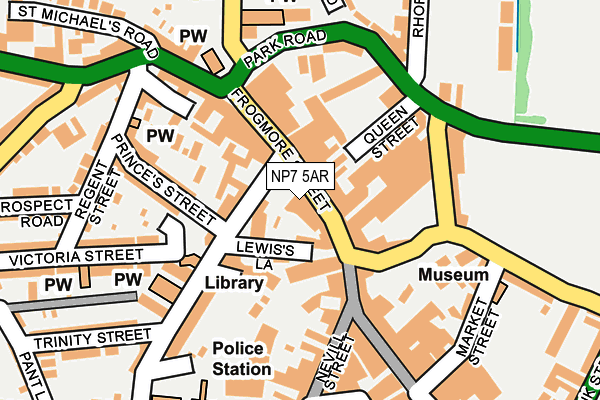 NP7 5AR map - OS OpenMap – Local (Ordnance Survey) NP7 5AR map - OS OpenMap – Local (Ordnance Survey)